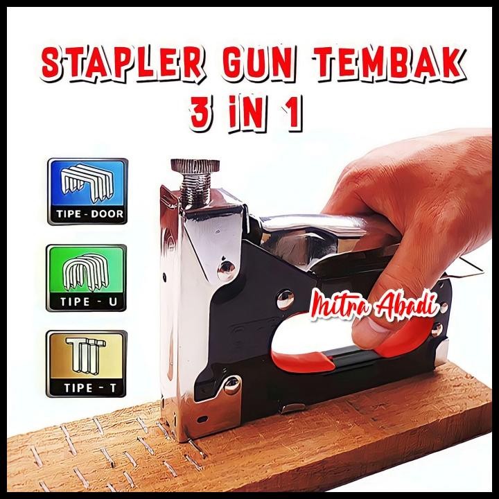 

Staples / Stapler Gun Tacker Tembak 3 IN 1 SERBAGUNA