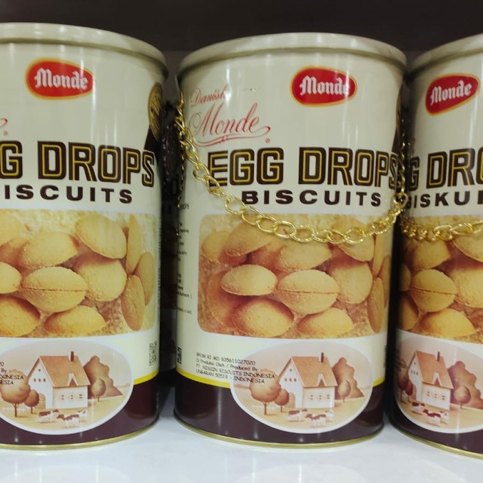 

Monde Egg Drops 750gr Biscuits Kaleng