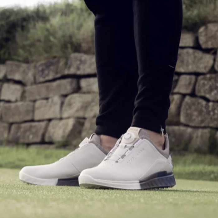 Murah Ecco Golf Shoes BOA White/Black - Men Non COD