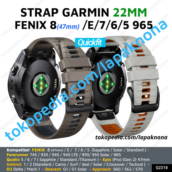 QUICKFIT 22mm Strap Garmin Fenix 7 6 5 Epix Pro 47mm Instinct 2 Quatix