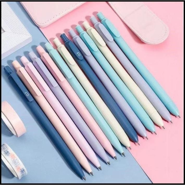 

Pulpen Pena ATK Tinta Ketebalan 0.5mm Dan 0.7mm Warna Pastel Aesthetic