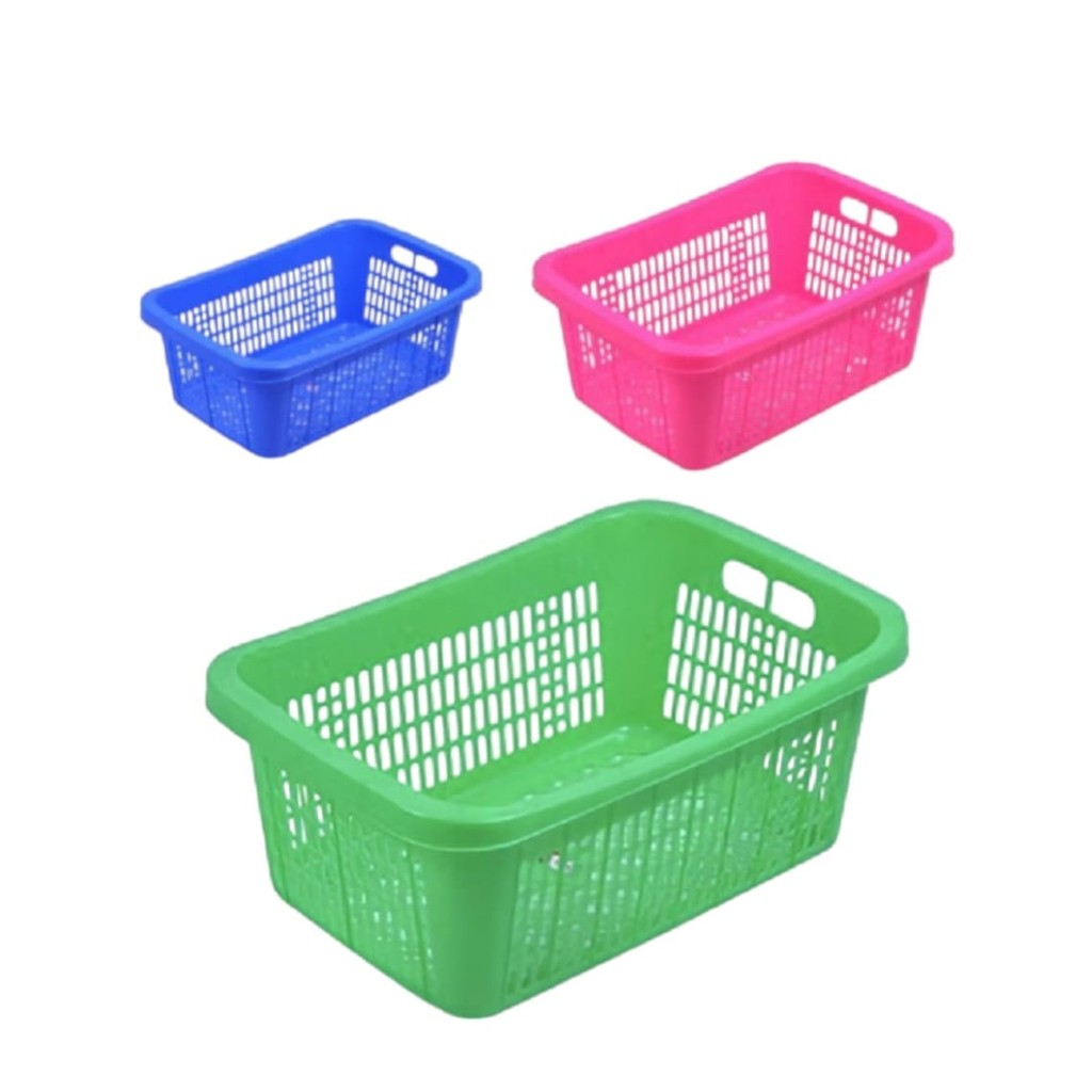 KERANJANG BAJU SEGI/KERANJANG PAKAIAN KOTOR/BERSIH KERANJANG PLASTIK