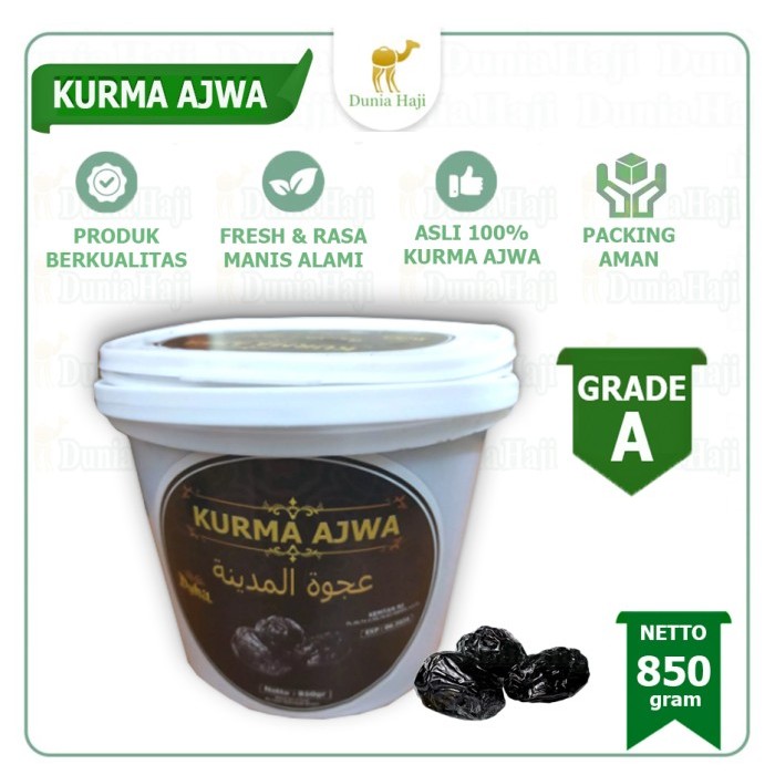 

Kurma AJWA Ember 850 gr / Kurma Nabi Ember Premium Asli Madinah