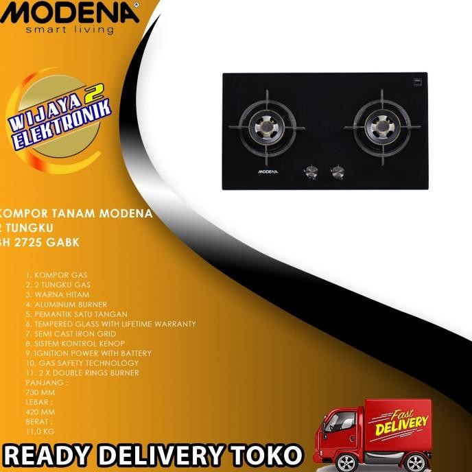 MODENA BH 2725 GABK KOMPOR TANAM MODENA 2 TUNGKU BH2725GABK BH2725GABK