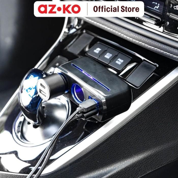Azko Otto Klasse Charger Mobil Usb & Type C - Lighter Socket 1918D