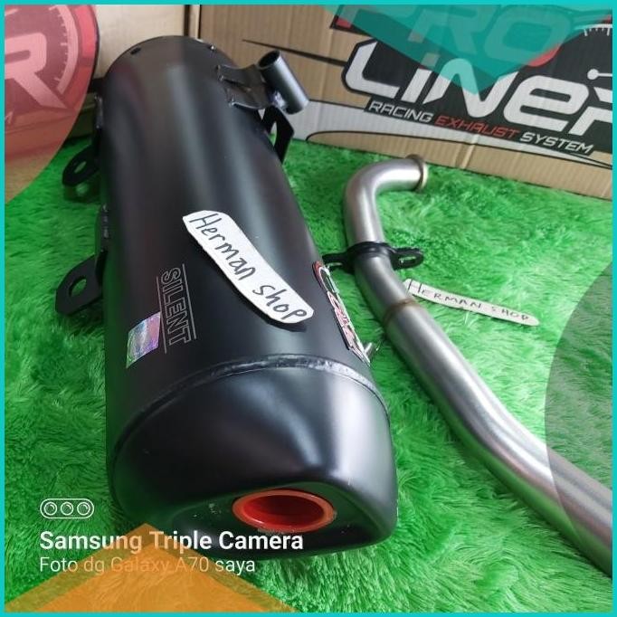 knalpot proliner silent aerox 155 new / knalpot pro liner aerox new 07