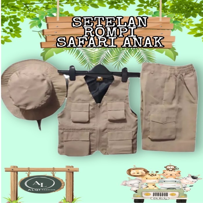 TERJAMIN SETELAN BAJU SAFARI ANAK/SAFARI SET ZOO/PAKET BAJU SAFARI