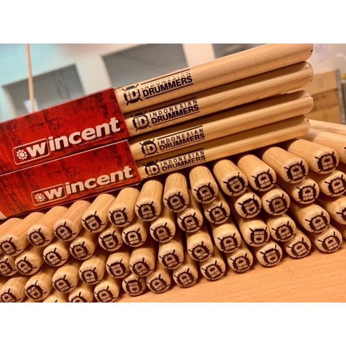 Wincent Stik Drum 5A Indonesian Drummer Signature Hickory Tear Drop