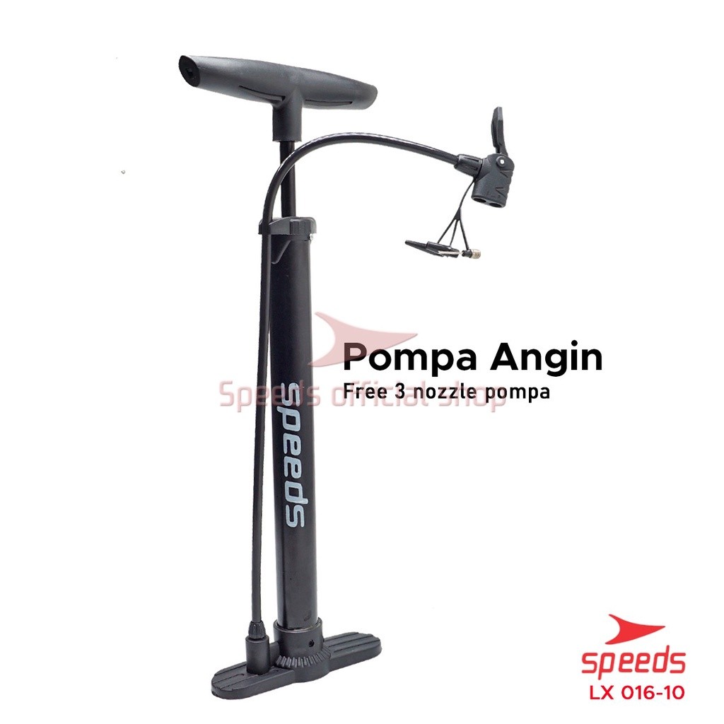 SPEEDS Pompa Angin Sepeda Manual Pompa Ban Motor Pompa Mini Pompa Tangan Multifungsi 016-10