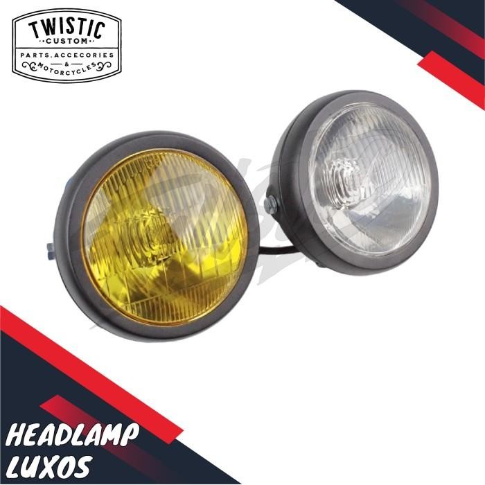 Headlamp Lampu Depan Luxos H4 5.75 Inch Motor W175 Scorpio Tiger Byson Benelli Pe 250 Motobi 250 Uni
