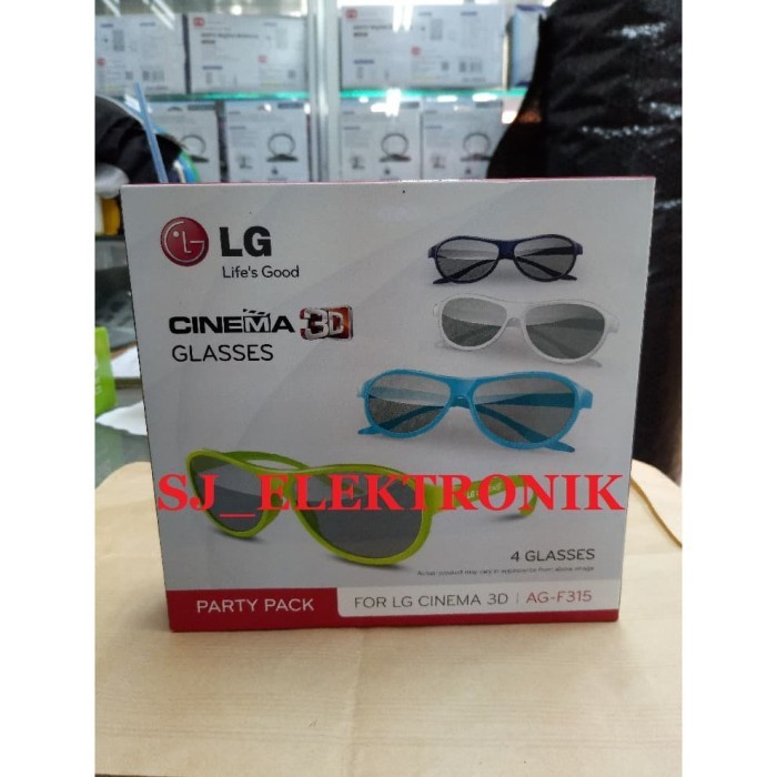 Kacamata 3D LG Party Pack AG-F315 (isi 4Pcs) FOR LG CINEMA 3D