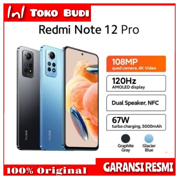 Xiaomi Redmi Note 12 Pro 5G 8/256Gb Garansi Resmi Tam New