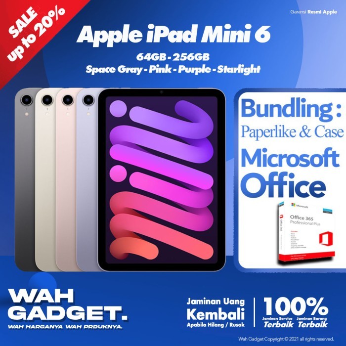 iPad Mini 6 2021 8.3" 256GB 64GB Wifi Cell Gray Pink Purple Starlight