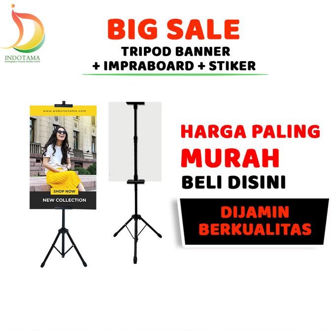 

Kertas Seni Tripod Banner Plus Impraboard & Cetak Stiker (Free Desain) ORIGINAL BEST QUALITY