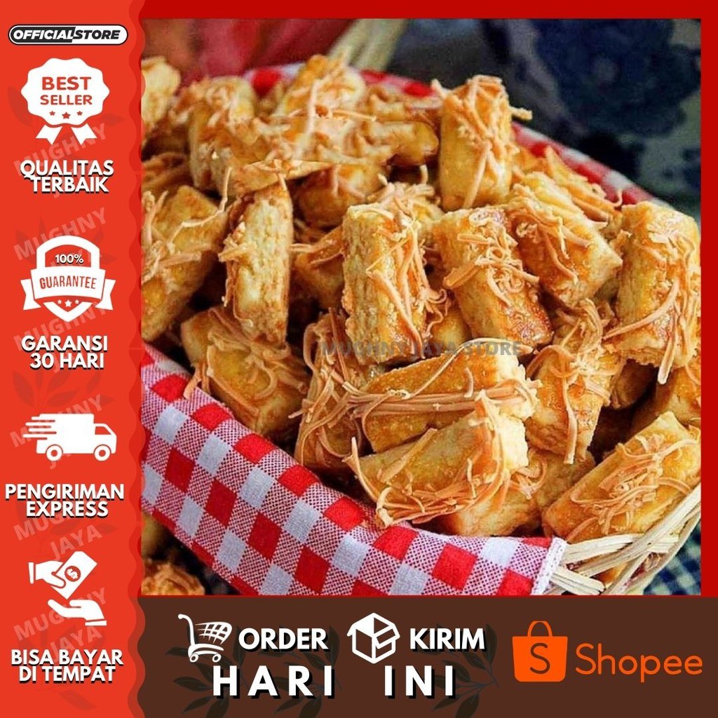 

Terlaris !!! Kue Kering kastengel keju edam Isi 250 gram (1/4 Kg Per Toples ) Paket Murah homemade