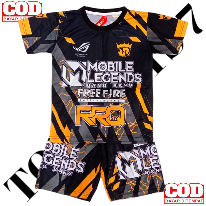 DISKON setelan anak gaming team RRQ mobile lagends / free fire printing