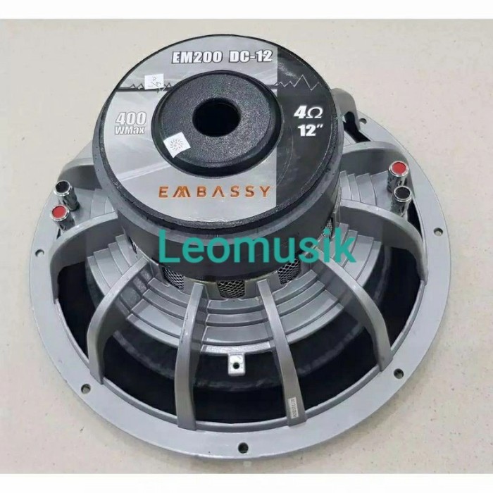 TERBARU SUBWOOFER MOBIL 12 INCH EMBASSY DOUBLE MAGNET TYPE EM-200 DC-12
