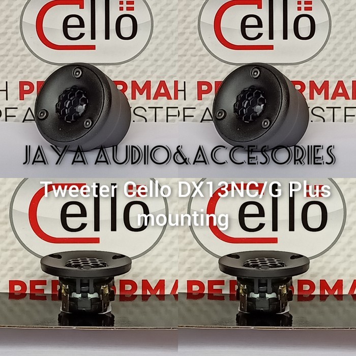 TERLARIS Soft Dome Super Tweeter Cello DX13NC/G Plus Mounting aluminium Custom