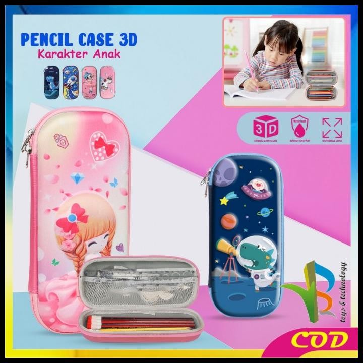 

RB-A39 Part 1 Kotak Pensil 3D Karakter Timbul Tempat Pensil Anak
