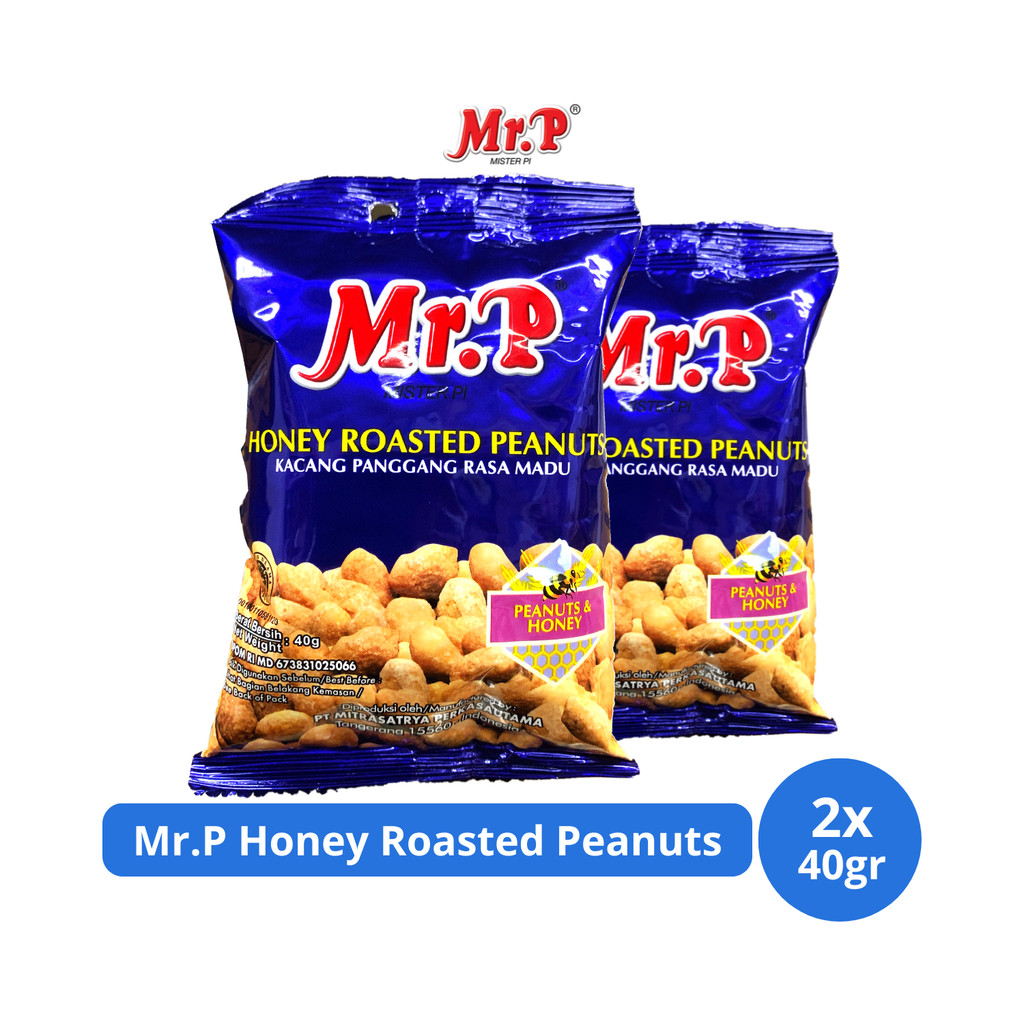 

Mr.P Honey Roasted Peanuts 40gr x 2 pcs