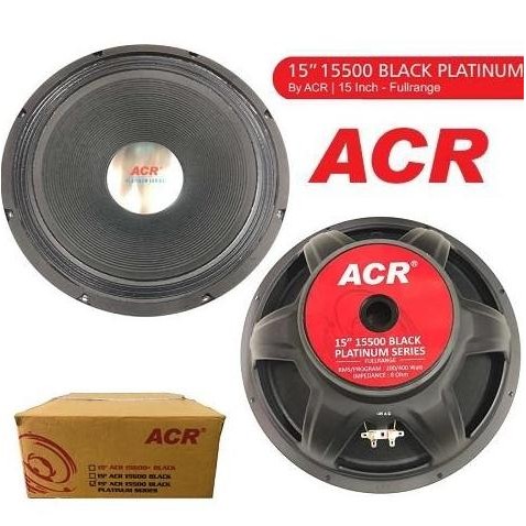 cusss order] Speaker ACR 15 Inch 15500 Black Platinum Series 400W 8R Ful Range 15" Mid High Audio Sp