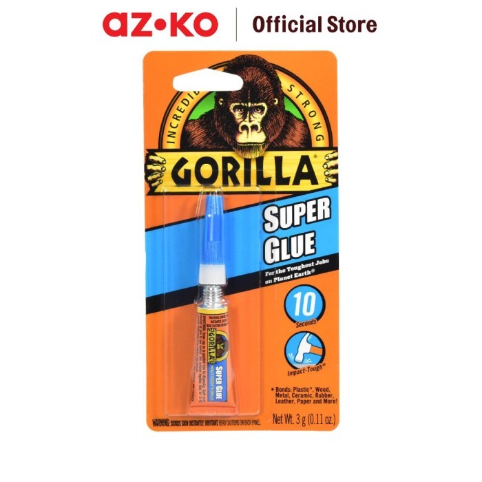 

AZKO Gorilla 3 gr Lem Super Perekat Lem Keramik Alat Penempel Serbaguna Wood Glue Sticky Liquid