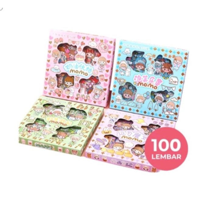 

Sticker Stiker Momo 2D Rainbow Pelangi Mix 4 Warna Isi 100 pcs/Box