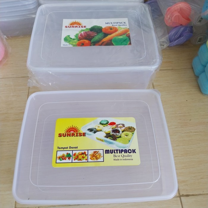 Kotak Donat  Plastik Multipack Sealware Tempat Penyimpanan Roti