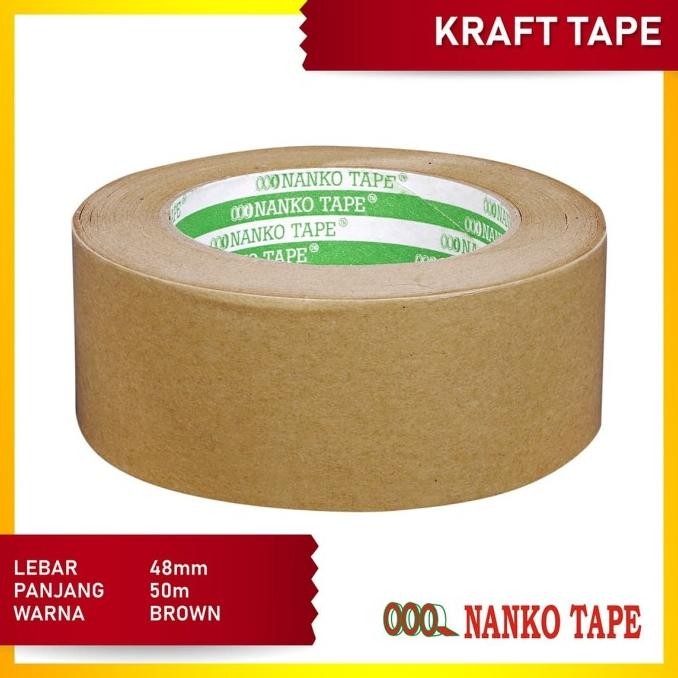 

Nanko Lakban Kraft Tape 48 mm x 50 m Coklat
