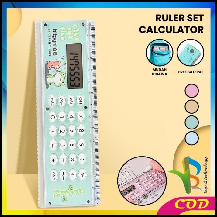 

RB-A65 Kalkulator Penggaris Karakter 2IN1 Mini Portable Multifungsi