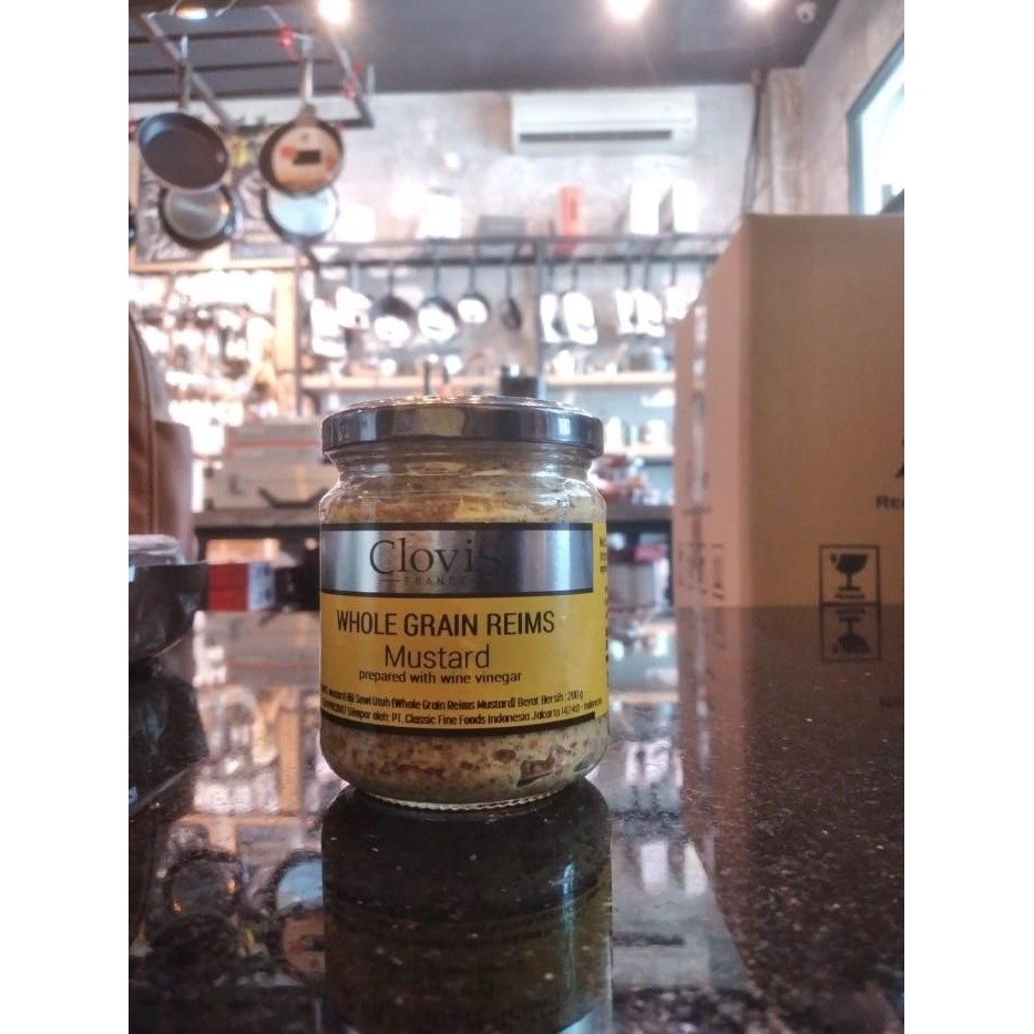 

Clovis France Whole Grain Reims Mustard 200 Gr | Saus Mastard Gandum New 100 % Original