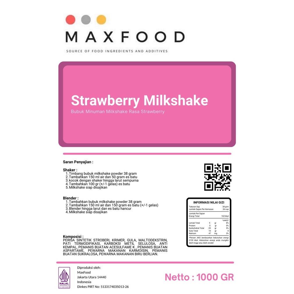 

1KG STRAWBERRY MILKSHAKE / BUBUK MINUMAN MILKSHAKE RASA STROBERI