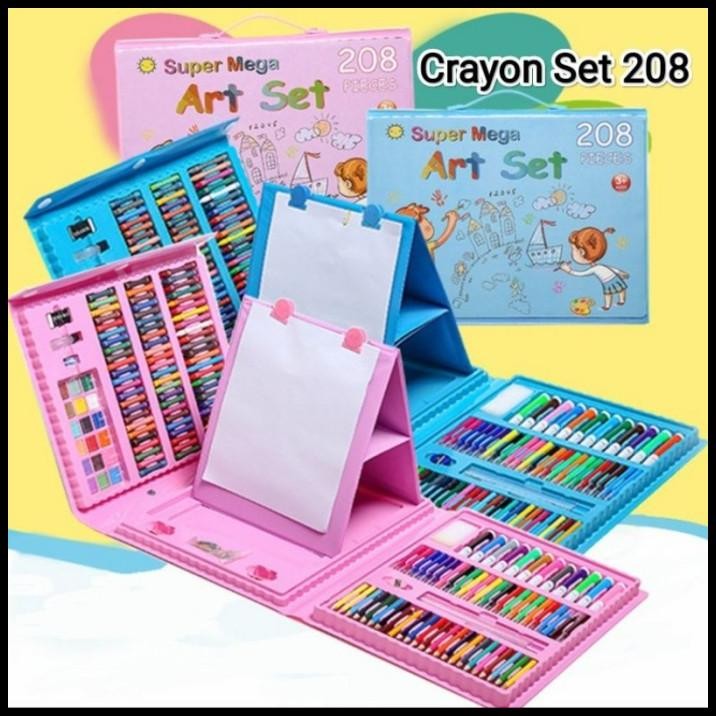 

Super Mega Art Set Alat Gambar Tulis Anak Crayon Pensil Warna 208 Pcs