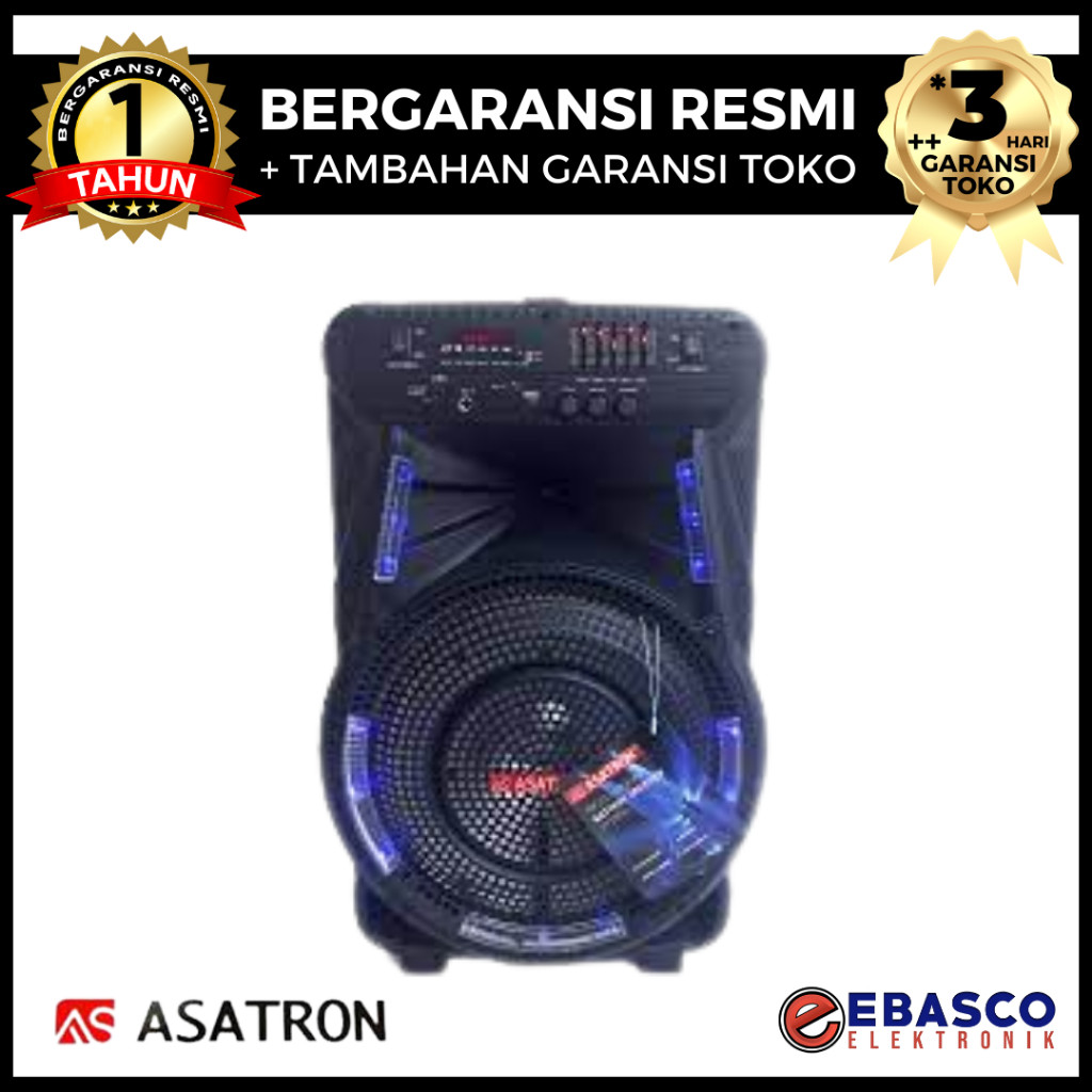 ASATRON Speaker Venus - Speaker Aktif Portable Dengan Bluetooth 80 Watt