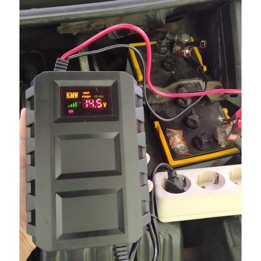Taffware Charger Aki Mobil Smart Battery Charger 12V 20-120Ah Jual Charger Aki 20 Ampere Sidoarjo Ca