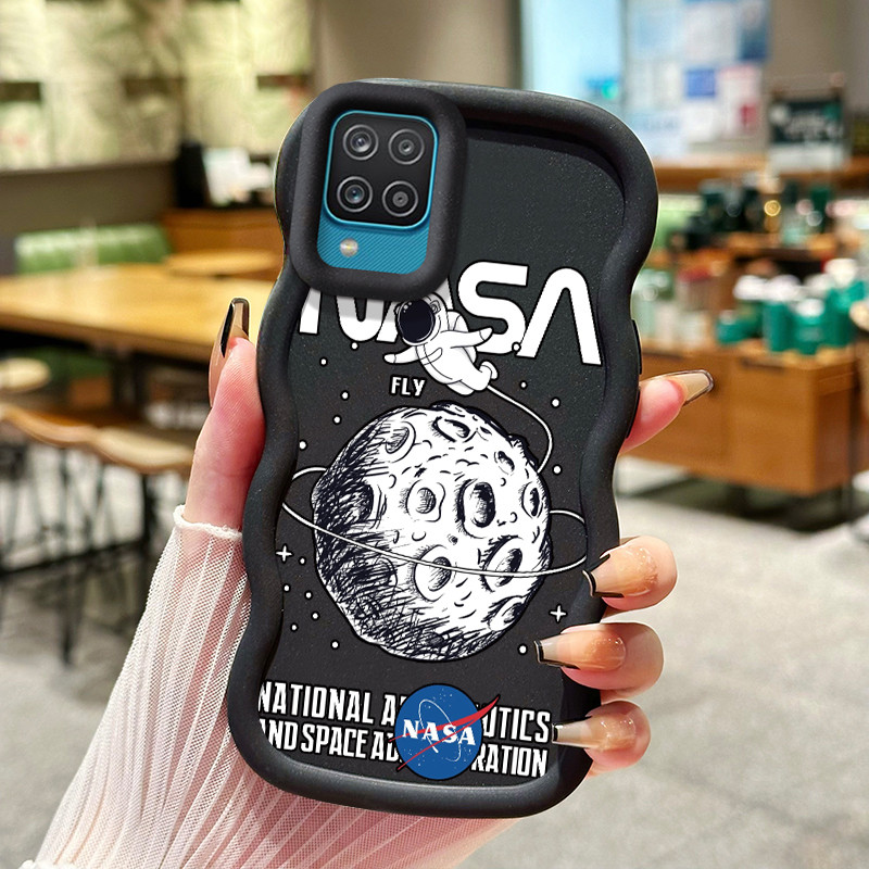 Casing Hp Untuk Samsung A12 4G A12 5G M12 F12 Case NASA astronot anti selip tekstur lembut softcase 