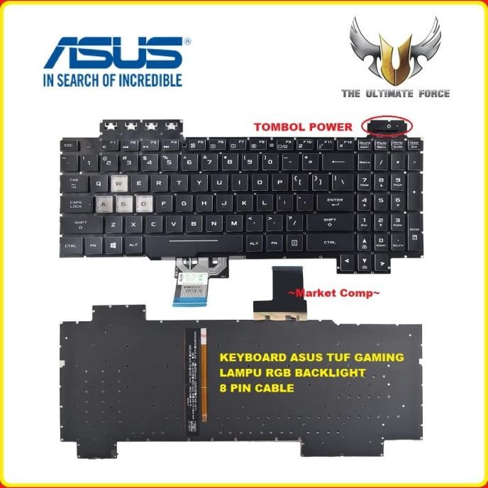 Keyboard Asus TUF FX505DT FX505DD FX505DU FX505DV FX505 FX505DY Gaming terlaris
