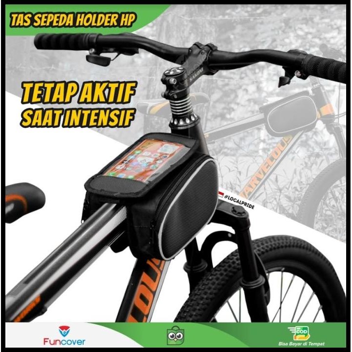 Tas Sepeda Touchscreen Waterproof Tas Stang Sepeda lipat mtb universal