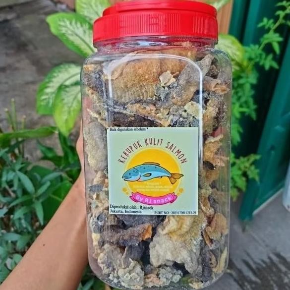 

Kerupuk Kulit Ikan Salmon Rasa Rumput Laut Kemasan Toples Jumbo