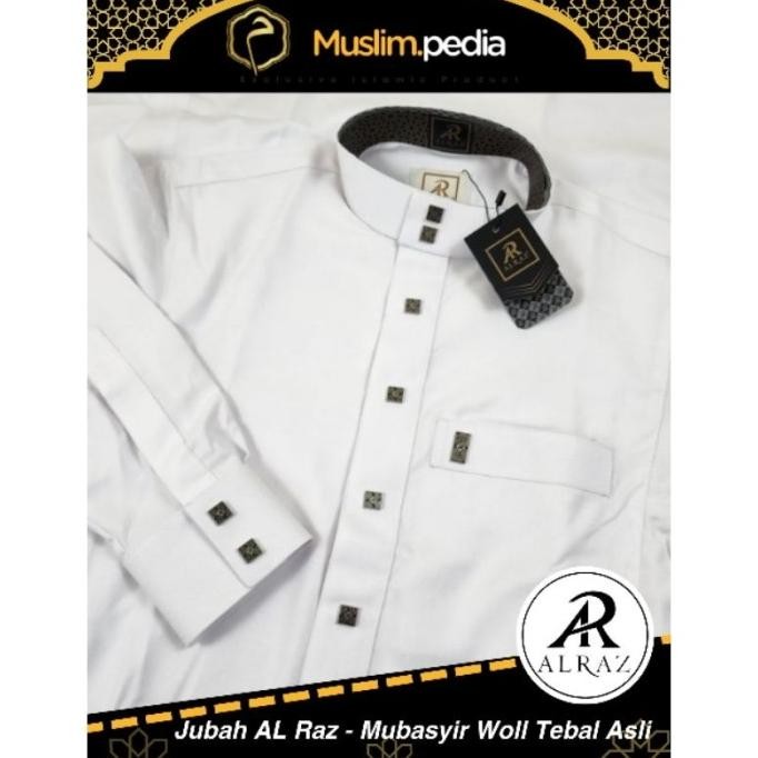 Gamis/ Jubah Putih Premium Alraz Terlaris