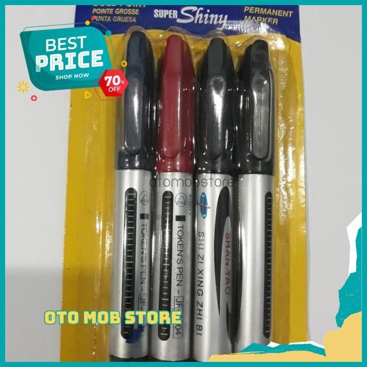 

KUALITAS PRODUK TERBAIK TERMURAH 4PCS SPIDOL BOLD POINT PERMANET MARKER SUPER SHINY PEN BY OTOMOB STORE KUALITAS BERKELAS !!