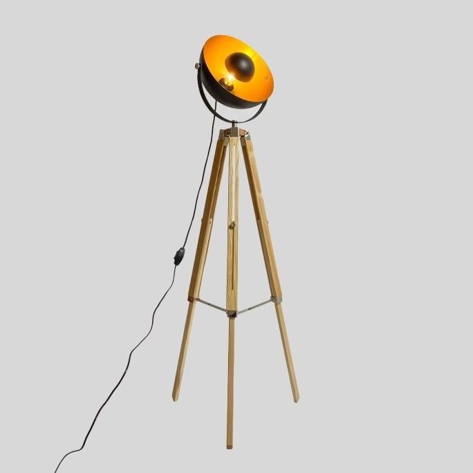 NEW PRODUK FORTRA INDUSTRIAL TRIPOD FLOOR LAMP 