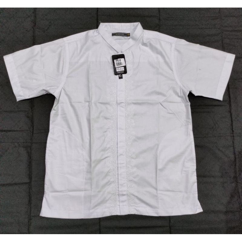 Atasan Koko putih merk IMTAQ Lengan pendek (5976)