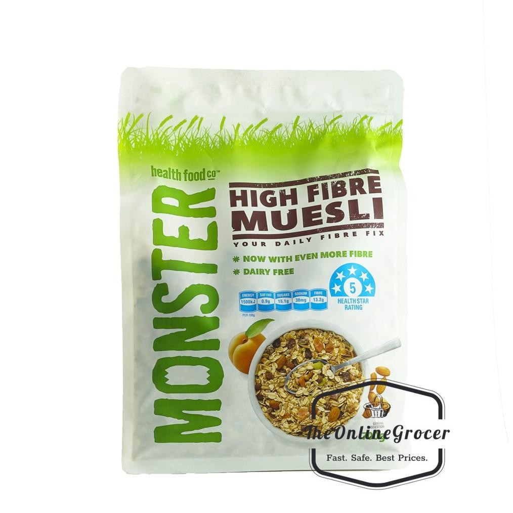 

Monster High Fibre Muesli with Apricots and Dates (Kurma) 700gr