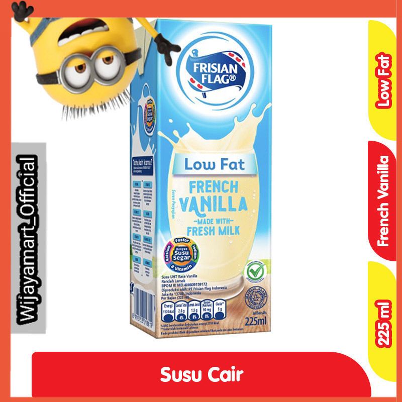 

Frisian Flag Purefarm Rendah Lemak Susu UHT French Vanilla Kotak 225 ml