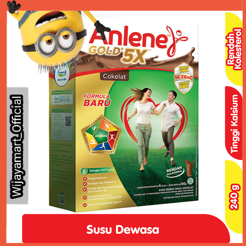 

Anlene Gold 5X Susu Bubuk Dewasa Cokelat 240 g