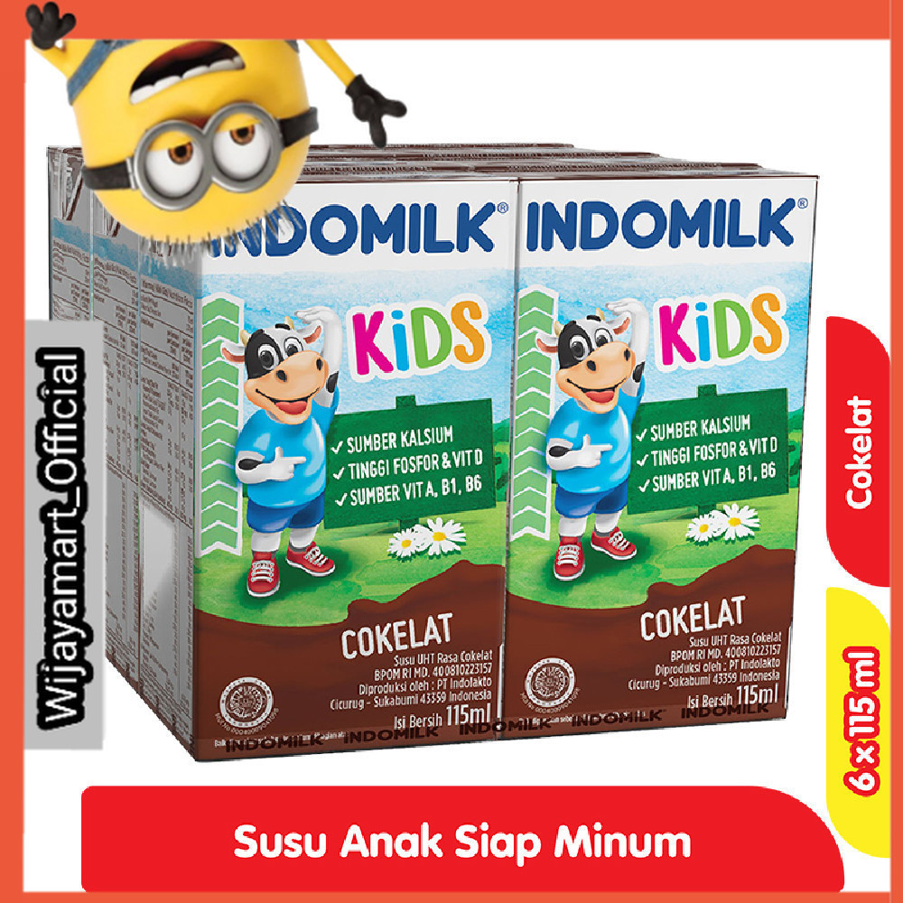

INDOMILK Kids Susu UHT Cokelat Kotak 6 x 115 ml