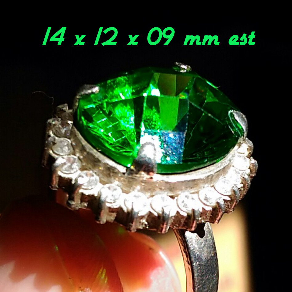 Javaal Green Cutting Elegan for Smart Ladies Ring Perak Murni HM with Zircon Mewah
