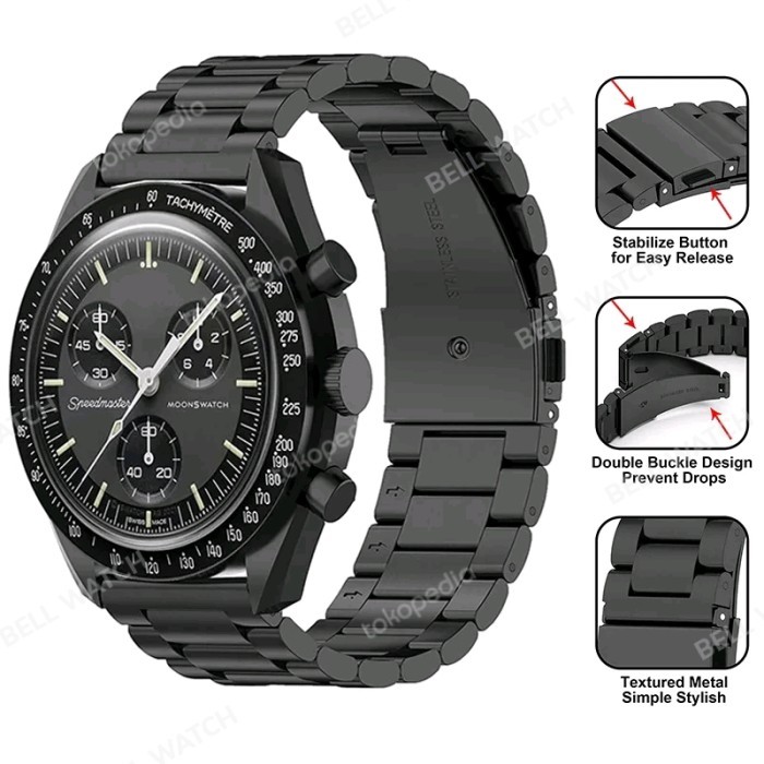 TERBARU Rantai Strap Swatch x Omega Bioceramic Moonswatch 20mm