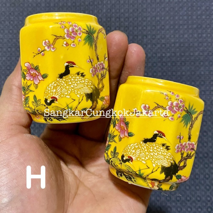 TERBARU Cepuk Keramik Sangkar Burung Besar Murai Hwamei Anis 3pcs